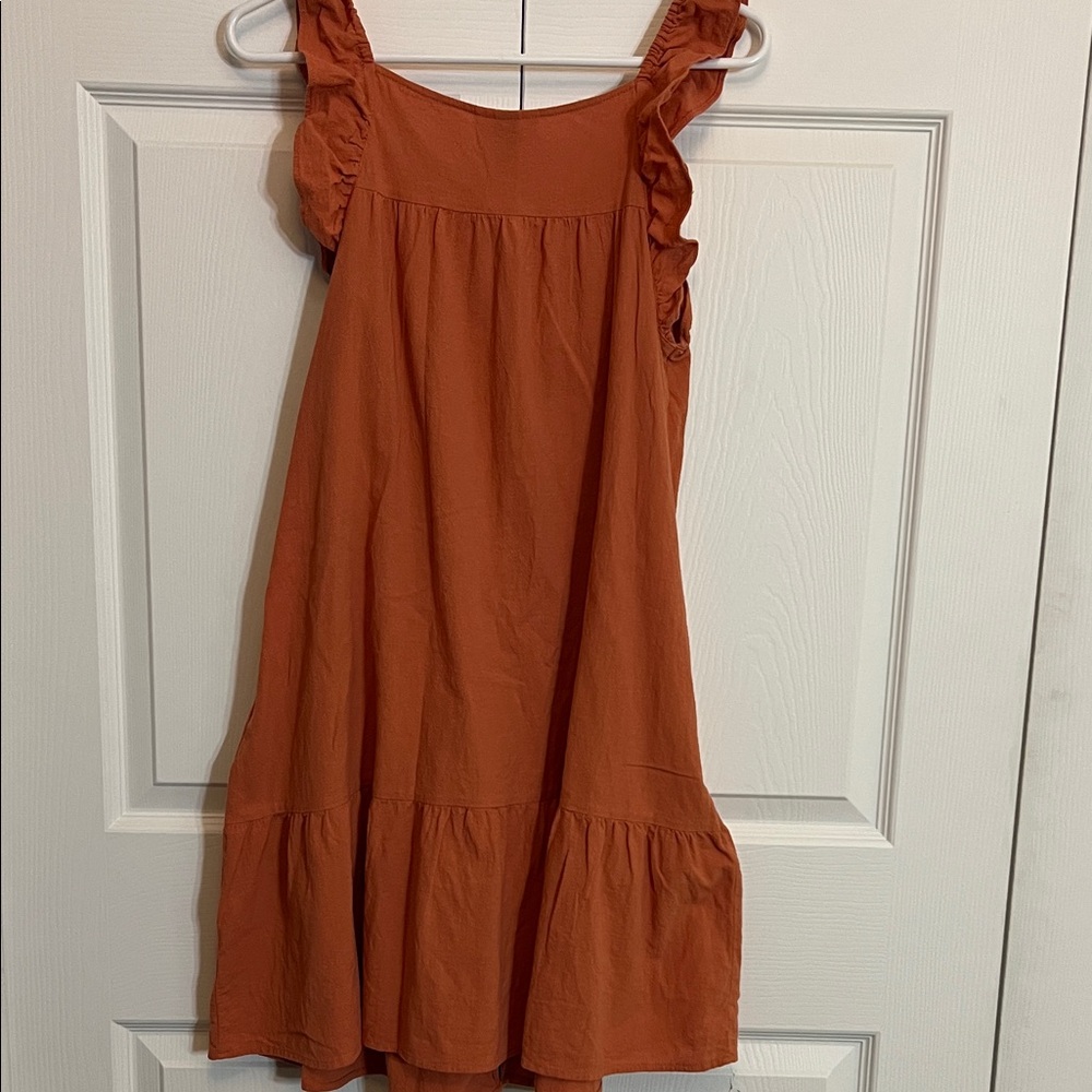 Universal Thread Rust Button-Down Mini Dress - Picture 5 of 5
